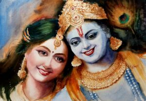 Radha Krishna Watercolors